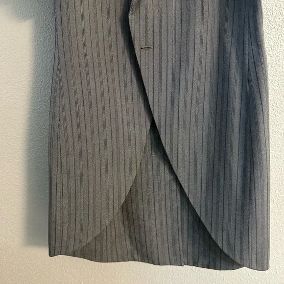 Vintage Yves Saint Laurent One Button Stripe Tailcoat Tuxedo Top 38 R - Picture 4 of 16
